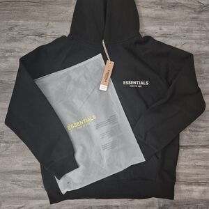 Black Essentials Fear Of God Reflective Hoodie Size S